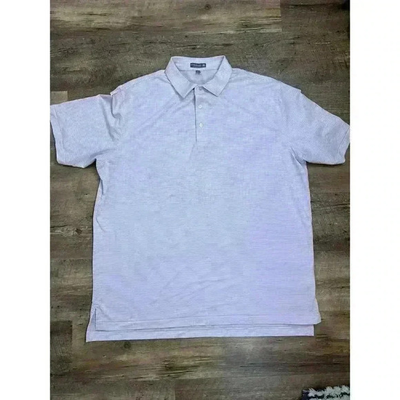 Peter Millar Summer Comfort Pink White Striped Men's XXL Polo Short Sleeve Golf - Picture 1 of 11